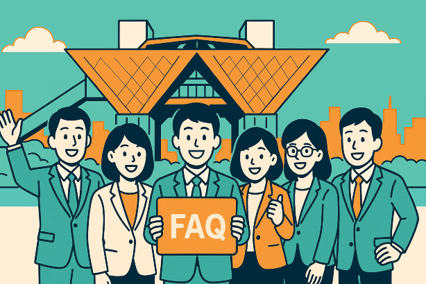 展示会スタッフ戦略のFAQイラスト