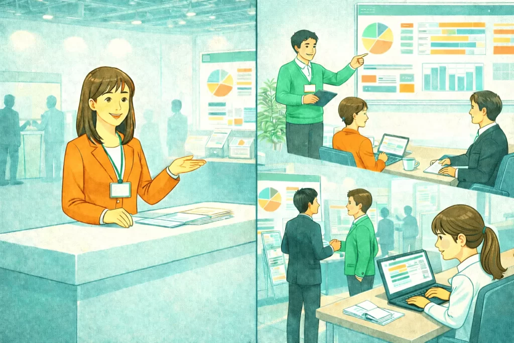 展示会運営代行の役割イメージ