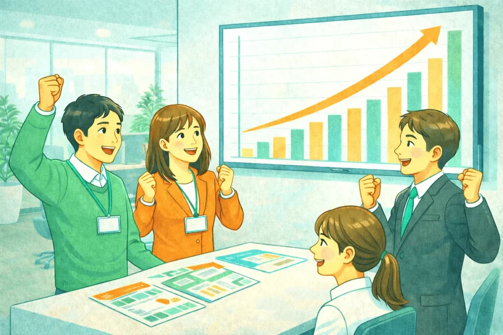 展示会運営代行で売上アップのイメージ