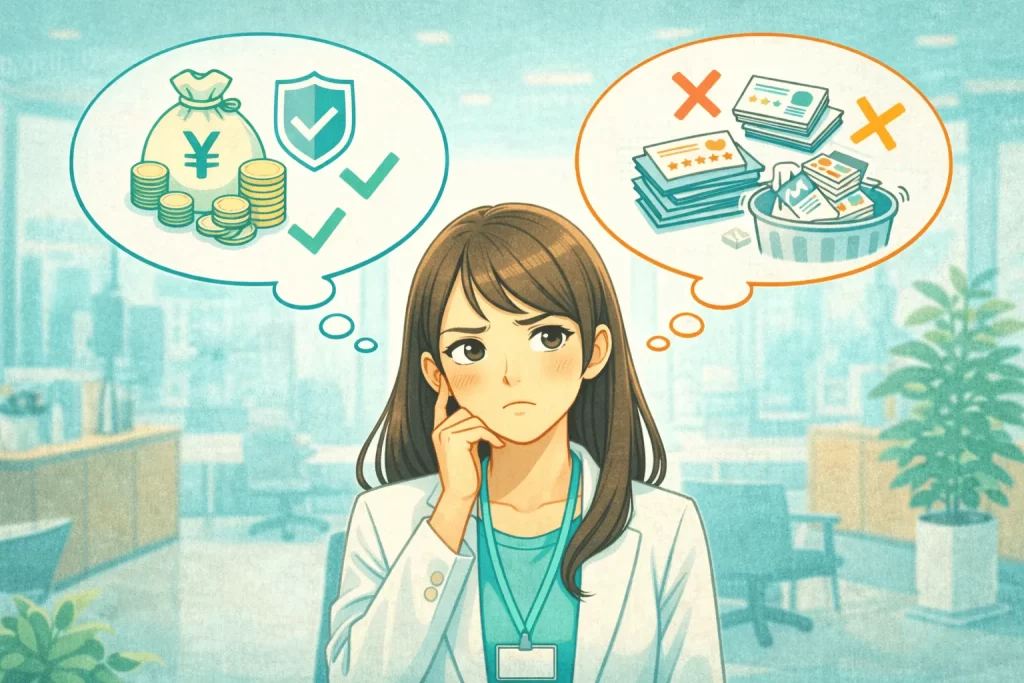 営業代行 成果報酬 相場で悩んでいる女性